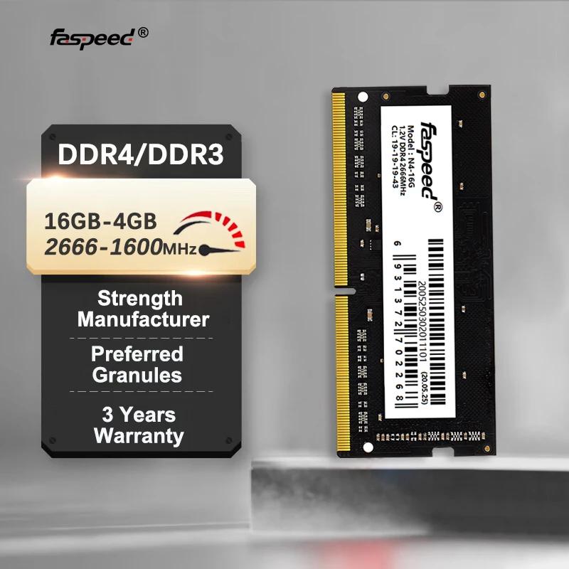Faspeed ƮϿ ޸ , DDR4 16GB DDR3 8 GB 4GB 3200 2666 1600 MHz, 1.35V 1.5V CL11 CL19 16 8 GB SODIMM